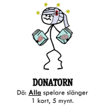 SPELARKORT: DONATORN BAK